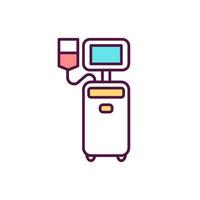 Platelet donation RGB color icon vector