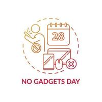 No gadgets day concept icon vector