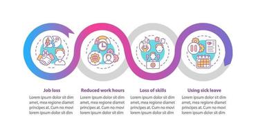 Remote working vector infographic template