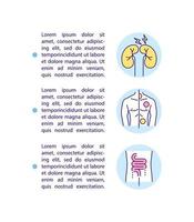 Renal and dermatologic complications concept icon with text vector