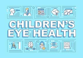 Eye health of children word concepts banner vector