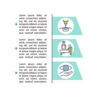 Laser vision correction concept icon with text vector