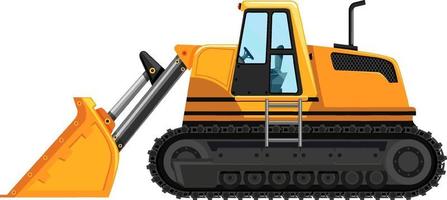 Yellow front loader isolated on white background vector