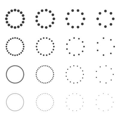 Circle Halftone Effect Set