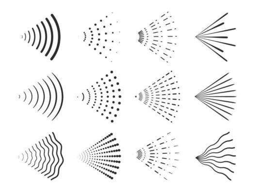 Spray design icon set