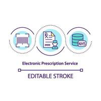 Electronic prescription service concept icon vector
