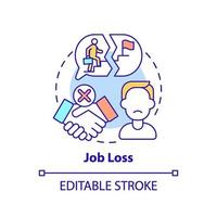 Job loss concept icon vector