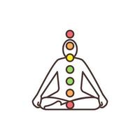 Chakra system RGB color icon vector