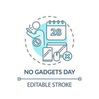 No gadgets day concept icon vector