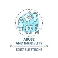 Abuse and infidelity concept icon vector