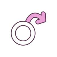 Sexual dysfunction RGB color icon vector