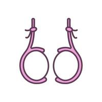 Testicles RGB color icon vector