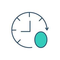 Zero-hour contract RGB color icon vector