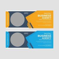 Corporate and business social media cover banner with Horizontal size. vector