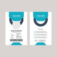 Stylish id card template vector