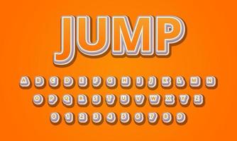 jump font alphabet