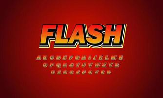 flash font alphabet vector