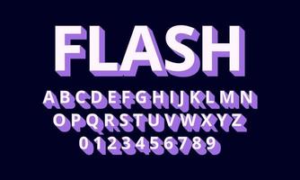 Flash font alphabet