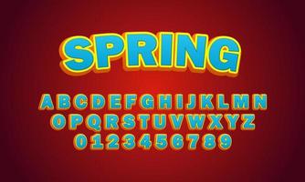 Spring font alphabet