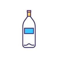 Whiskey bottle RGB color icon vector