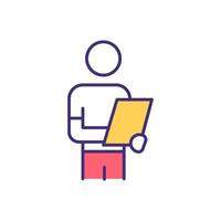 Manager RGB color icon vector