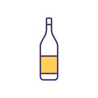 Alcohol bottle RGB color icon vector