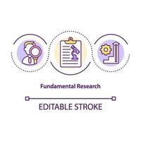 Fundamental research concept icon vector