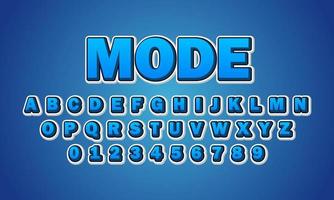 mode font alphabet vector