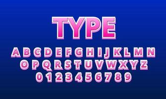 alfabeto de fuente tipo rosa vector