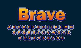 brave font alphabet