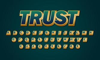 trust font alphabet