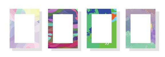 Set of abstract background frames with beautiful gradation color vector