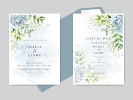 Wedding invitation card template set