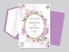 Wedding invitation card template vector