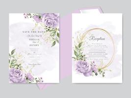 conjunto de plantillas de tarjeta de invitación de boda vector