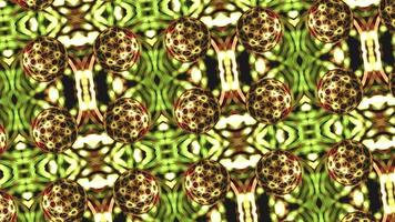 transformable green-yellow background with the movement of glowing spheres. video