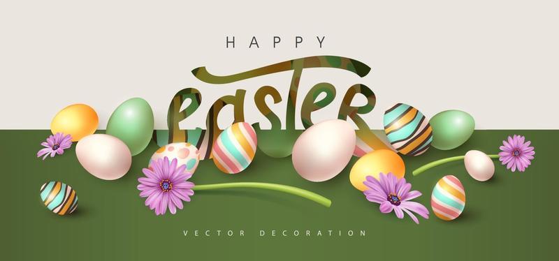 Happy easter banner background