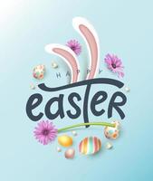 Happy easter greeting card banner background