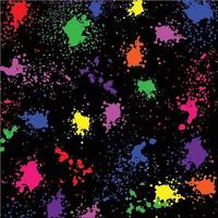 colorful paint splatter abstract design on black background vector