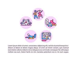 Creating family traditions and memories concept icon with text vector