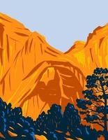 The El Malpais National Monument Located in Western New Mexico WPA Poster Art vector