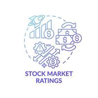 Stock market ratings concept icon vector