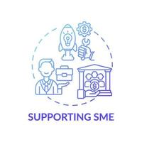 Supporting SME concept icon vector