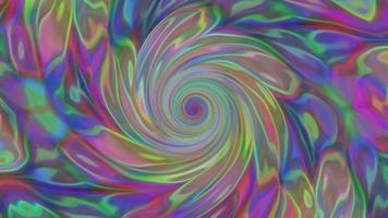 Abstract Rainbow Rotating Background with Floral Pattern.