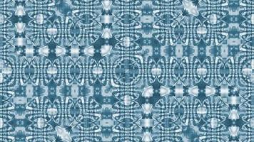 abstracte blauwe caleidoscoop achtergrond met bewegend patroon. video