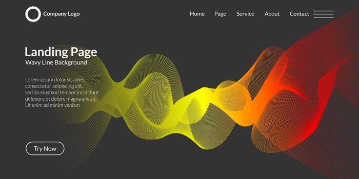 Fondo de curva de onda abstracta vector