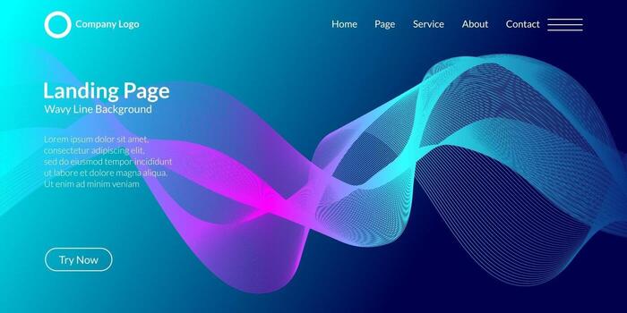 Abstract wave curve background vector