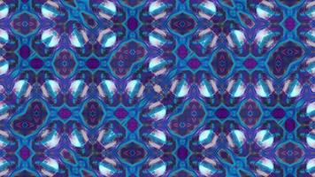 Abstract Blue Kaleidoscope Background with Moving Pattern. video