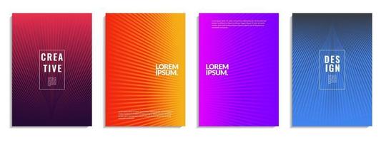 Cover set design. Abstract geometric shapes vector