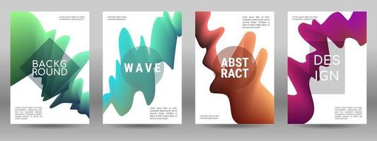 Collection of modern abstract covers vector